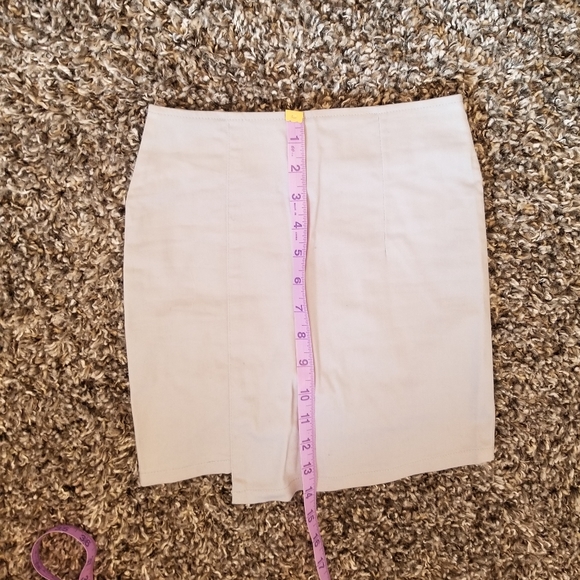 Grayish blue asymmetrical pencil skirt - Picture 4 of 4